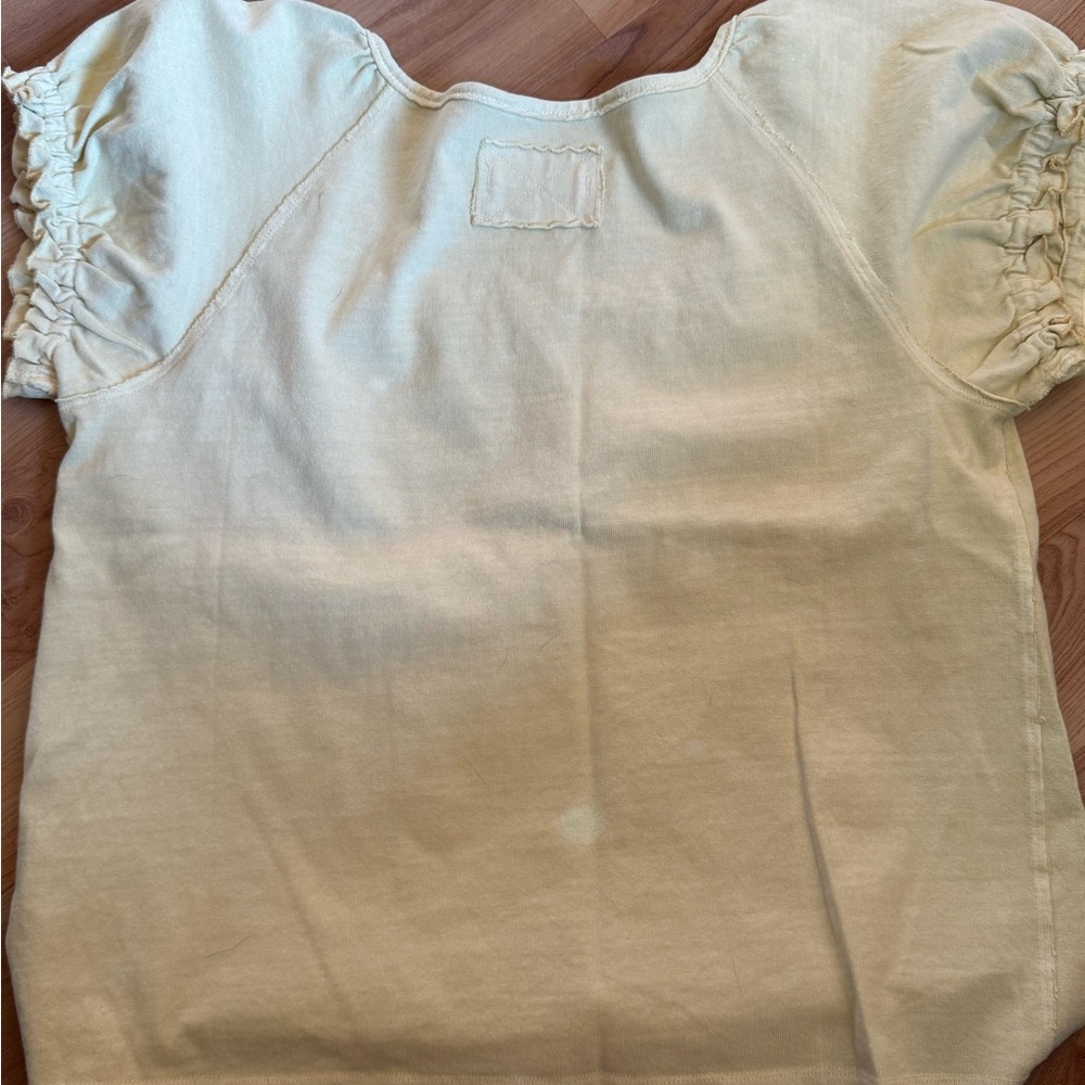 Free People Soft Yellow Blouse - Picture 2 of 3